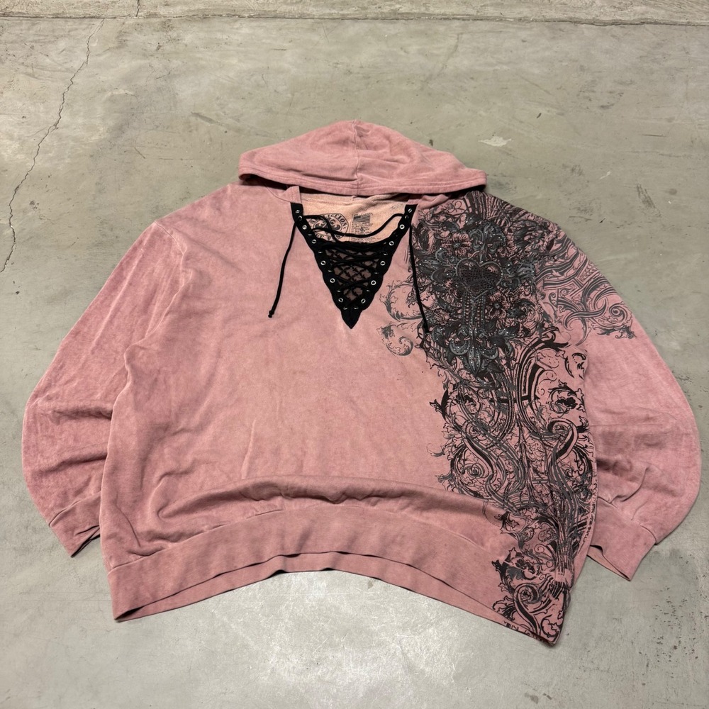 Vintage y2k Pink Affliction AOP Hoodie